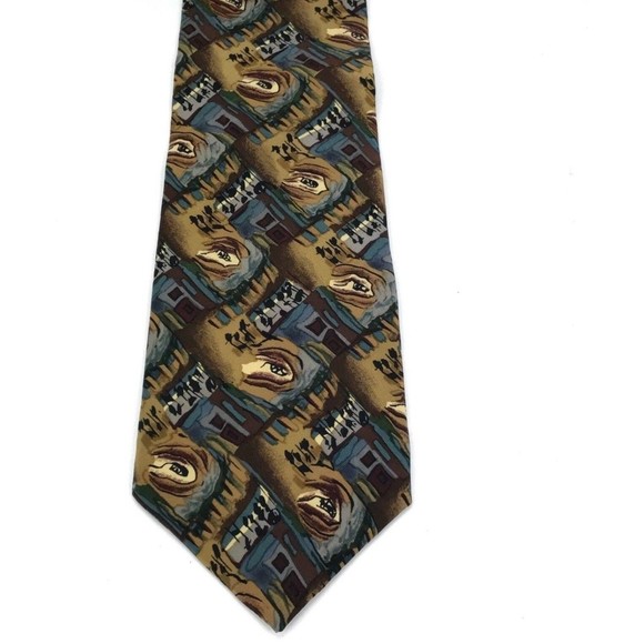 Jerry J Garcia Grateful Dead Tennis Shoe Escape Silk Tie 🎾 👟 Collection #10 - Picture 2 of 8